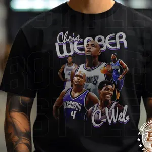 JALILELKHOURY Shop Timeless Chris Webber 90s Bootleg Tee Featuring Vintage Basketball Graphics For Enthusiasts And Fans
