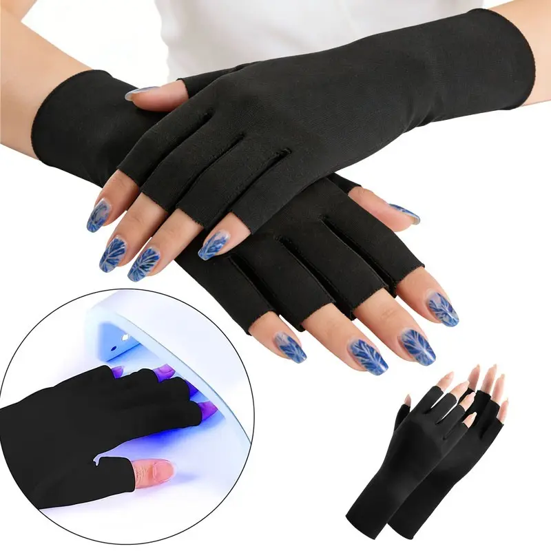 Sunshade Gloves Half Finger Gloves Fingerless Design Multi Purpose Glove for Manicures, Nail Art & Outdoor Activities (Cycling, Driving,Riding) - Manicure Accessory, Nailcare Accessory, Handwear
