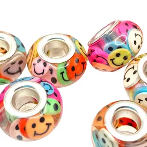 Space Explorer Spacer Beads - Smiley Face Craft, Watermelon Random Mix Beading DIY