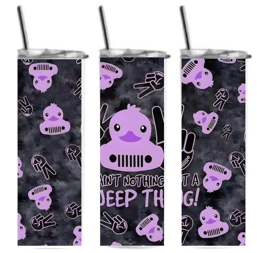 Purple Ain't nothing but a Jeep thing Tumbler Bottle Drinkware Mug Cup Coffee Thermal Cup Flasks