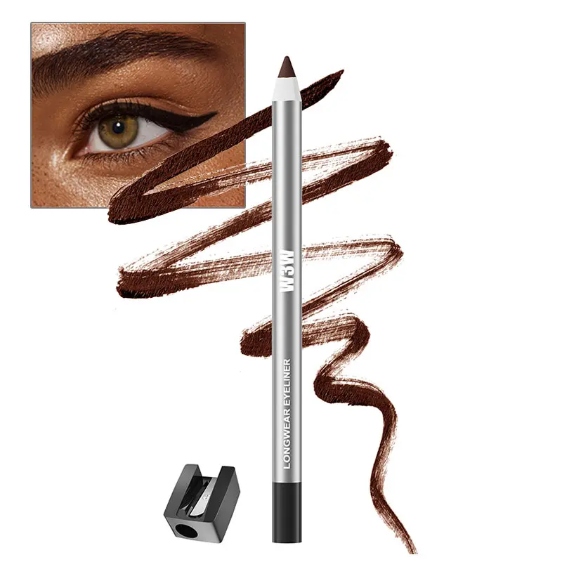 Waterproof Gel Eyeliner Pencil, Smooth Creamy Glide Blendable Texture, Long Lasting Smudge Proof for Hooded Eyes, No Smudging on Oily Lids, Rich Pigment Easy Sharpening – Smoky Eye or Cat Eye for Daily Wear, Party & Stage Makeup