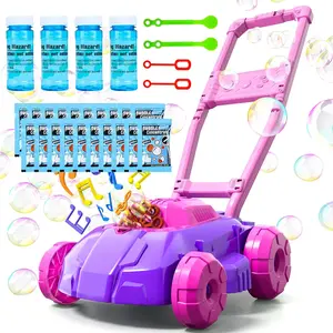 Bubble Lawn Mower for Kids,Outdoor Bubble Maker Machine,Bubble Blower with Colorful Light, Summer Holiday/Brihday Christmas New Year Gift Toy