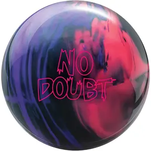 Radical PRE-DRILLED No Doubt Solid Bowling Ball - Black/Red/Purple (This item includes a free Bowlerstore Rubber Shammy- Colors will vary for the shammy)