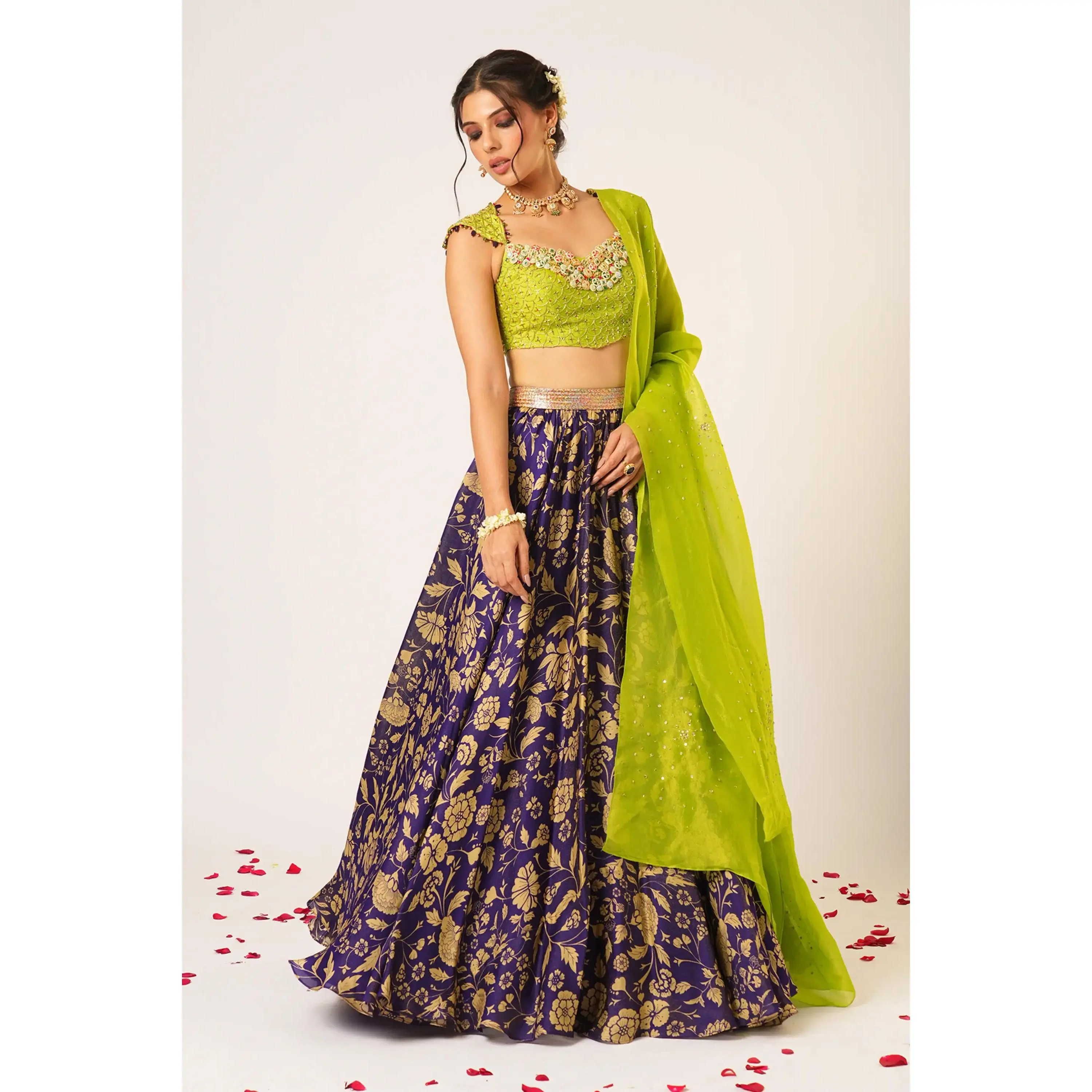 Purple maitreyi lehenga