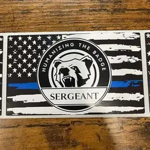 Thin Blue Line Sticker, Code 4 Humanizing The Badge