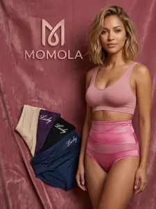 MOMOLA 3/5/7Pack Meiyting Cross-Waist Mesh Women'sThong Pants, Soft Breathable High Waist,Comfortable Non-Squeezing, Sizes XS-Xxxxl,Multiple Colors