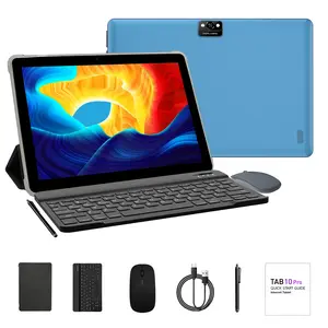 10.1 Inch with Bluetooth-compatible Keyboard Mouse Combo, Tablet Set Android, Quad Core Processor, 12gb RAM, 64GB Storage, 1280x800 Screen, Lithium Ion Battery