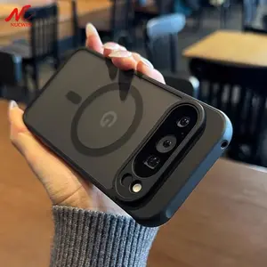 For Google 9A Magnetic Case Slim Matte Carbon Fiber Wireless Charger Cover for Google Pixel 9 10 Pro XL 8A 8 Pro Armror Cover