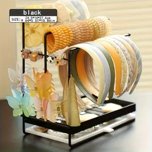 Hair Tie Storage Rack, Hair Accessory Display Stand, Desktop Organizer, Iron Frame, Stores Hair Ties, Headbands, Small Items