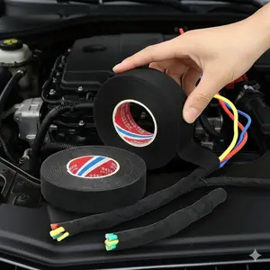 High-Temp 176°C Electrical Tape, Flame Retardant Waterproof Industrial Grade, High Adhesion Tear Resistant for Wire Repair, Automotive Harness, Circuit Emergency Insulation, Eco-Friendly Halogen-Free Strong Fixing Tape, Tape Adhesive