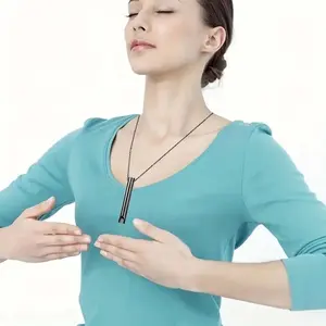 2pcs Breathing Necklace for Anxiety & Stress Reducer, Mindfulness Deep Breathing Tool for Panic Attack, Anxiety Relief Items Breathing Tool, Meditation Stress Relief Gifts, Valentine's Day Gift, Yoga Products