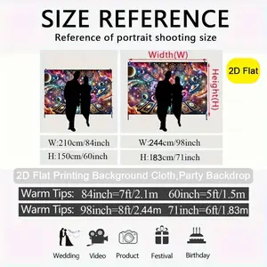 2D Flat, 1pc Cosmic Starry Night Cards 2D Flat Printing Backdrop - Vibrant Space-Themed Polyester Photography Background Cloth for Parties, Birthdays, Anniversaries, Indoor/Outdoor Decor, Studio Props, Celestial Party Decorations, Party Backdrop,