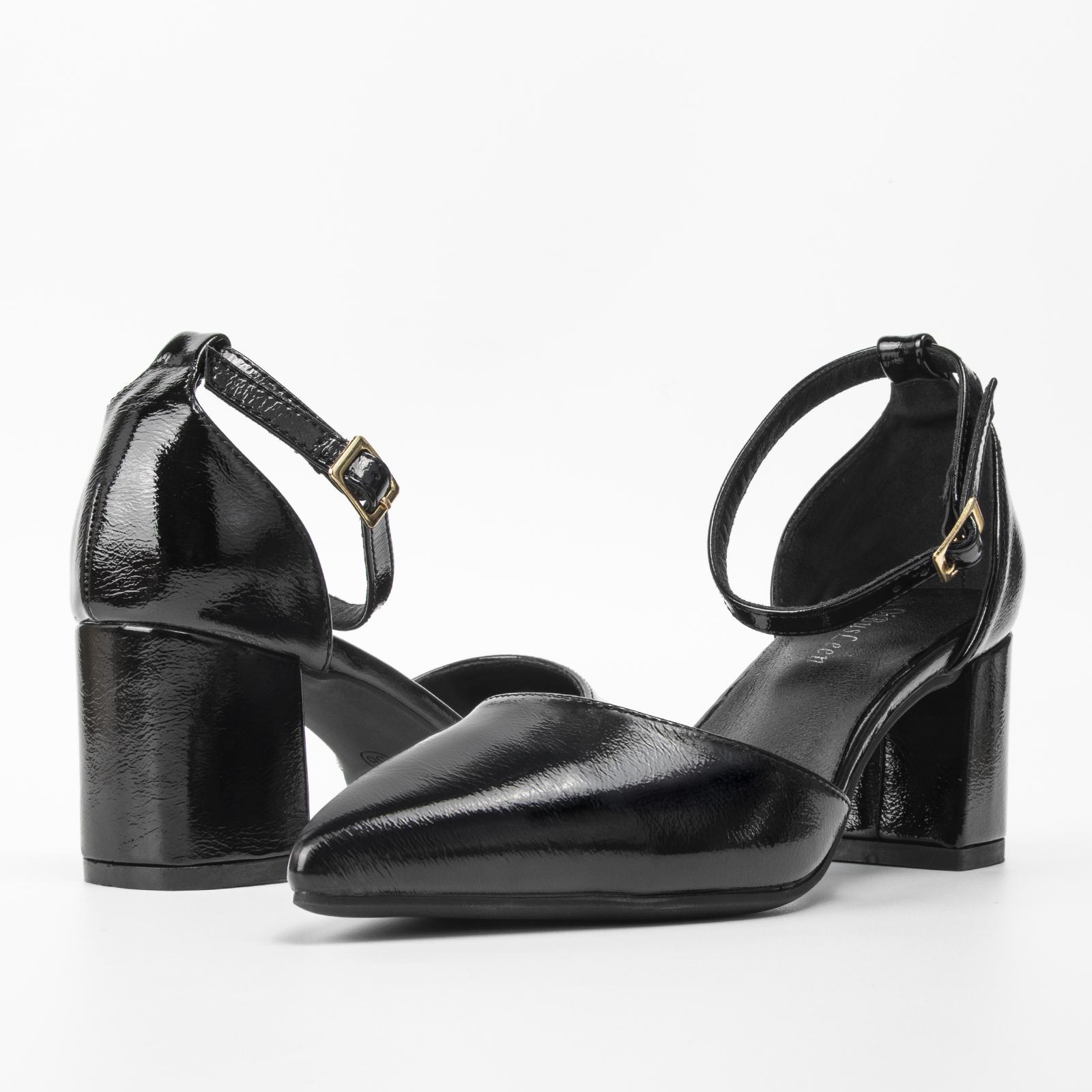 Women's Pointed Toe High Heels, Trendy Ankle Buckle Strap Chunky Heels, Versatile Dress Office Shoes 2.4 Inch