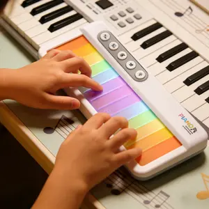 Children Rainbow Light Electronic Piano Touch Screen Music Box, Educational Musical Instrument, Portable, Various Singing Styles, Perfect Gift