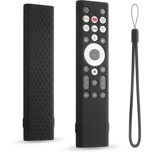 Remote Control Cover for Hisense ERF6G80H,  Case Compatible with Hisense TV Remote ERF6A80, ERF6G80H, ERF6F80H, Shockproof with Lanyard (Black)