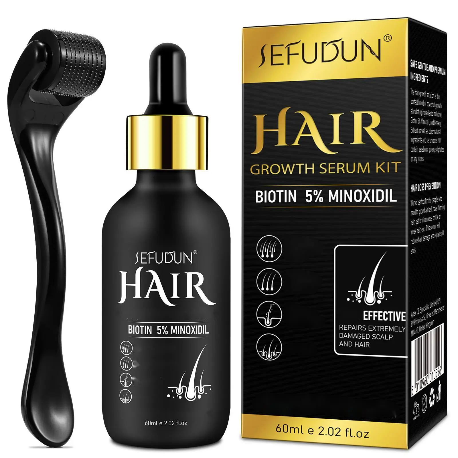 Sefudun 5% Minoxidil Hair Serum 60ml minoxidil hair serum minoxidil oil hair growth