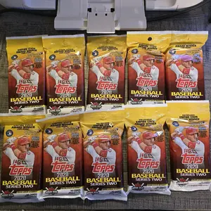 2020 Topps Series 2 Baseball Hanger pack - 34 cards per pack- 10 packs total!