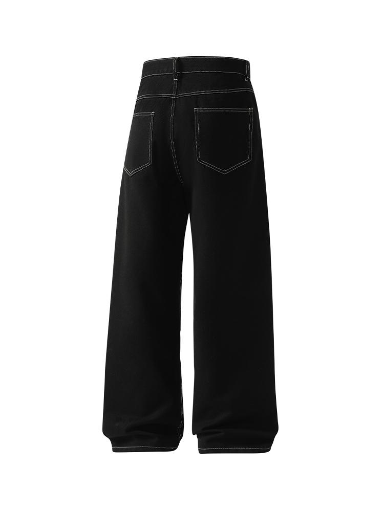 4-pack men’s jeans for autumn/winter, high cotton content, simple versatile straight-leg classic vintage jeans—men’s pants suitable for everyday commuting and casual wear.