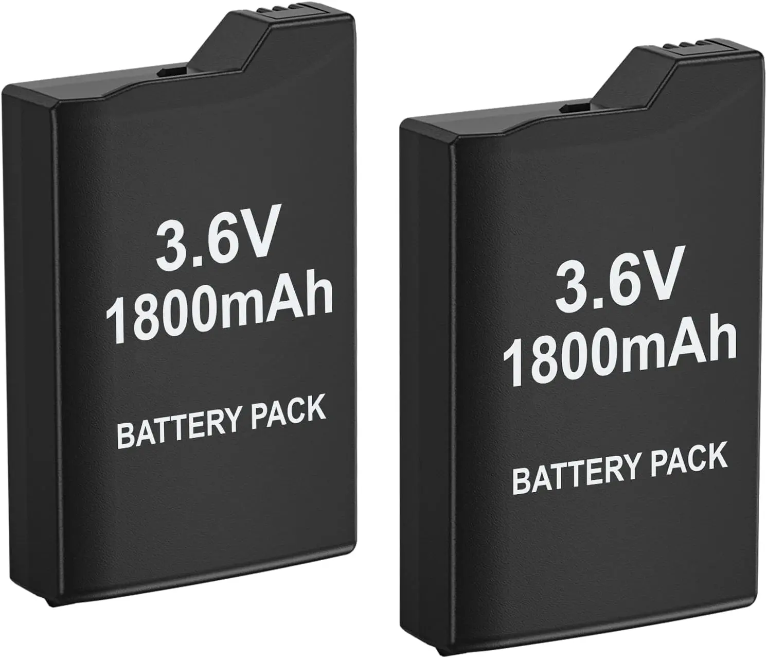 RUNTOGOL 2PCS 3.6V 1800mAh Rechargeable Replacement Batteries for Sony PSP 1000 Series Console - PSP-1001, PSP-110, PSP-1002 to 1008, PSP-1010 & Fat Model