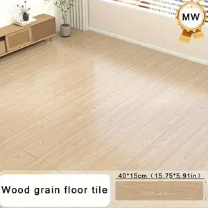 40pcs Self-Adhesive Vintage Wood Grain Waterproof Floor Stickers, Easy Peel and Stick, Durable PVC Flooring for Living Room Bedroom Kitchen Bathroom, Vinyl Floor Tiles