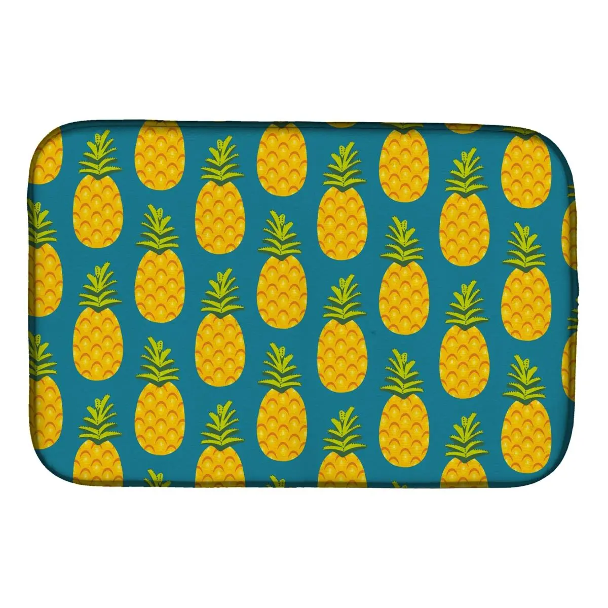 Carolines Treasures BB5145DDM Pineapples on Teal Dish Drying Mat