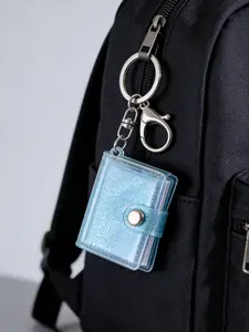 High-Quality Mini Photo Album Keychain, Holds 16 Photos, DIY Alloy Key Ring, Perfect for Couples & Valentine's Day Gift