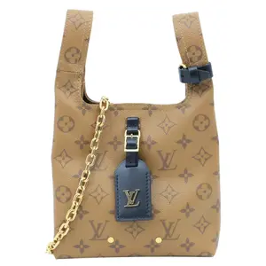 Pre-owned Louis Vuitton Canvas Shoulder Bags Atlantis BB Monogram Reverse Shoulder Bag Brown