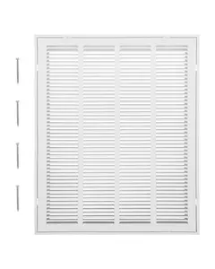 Return Air Filter Grille Fits W20 X H25 In Duct Opening Vent Cover Filter Grill For Home HVAC System Replacement, Aluminum Construction, Easy Mounting, Noise Reduction, Compatibility With Standard Return Air Duct Openings