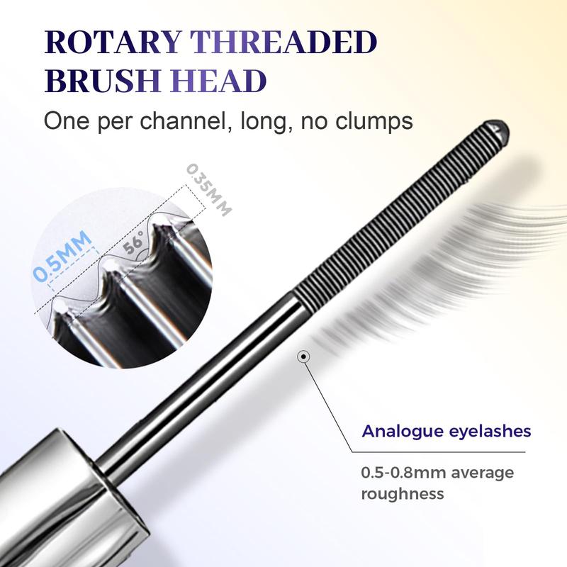 Waterproof quick-drying curling mascara - upgraded iron rod mascara, steel tube eyelash primer, long-lasting, no makeup, no clumps, no smudges, can create long, thick, three-dimensional long-lasting eyelashes.