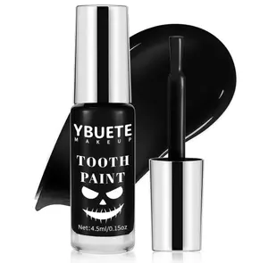 Professional Halloween Black Paint, Temporary Black Tooth Paint，Decayed Rotten Cruddy Missing Teeth Makeup, Perfect for Cosplay, Halloween Makeup, Theater, Costume Party