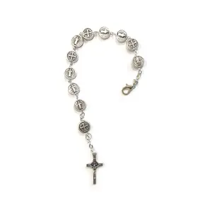 Saint Benedict Rosary Bracelet Metal Coating