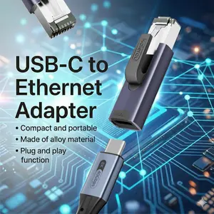 The RJ45 to USB-C Gigabit Adapter is Designed for Router Connection and Data Cable Conversion, Ensuring you say Goodbye to Network Delays and Stutters