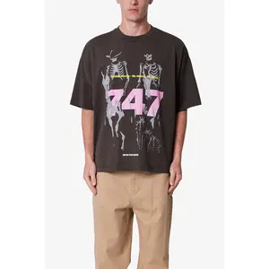 mnml 747 Zombie Country Printed Tee - Vintage Black