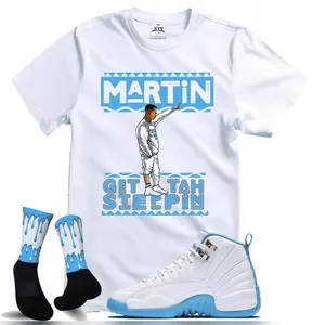 Fitz 4 kickz Shirt to match the JD 12 Melo University blue Carolina blue Soft Cotton Unisex Fit