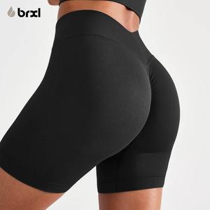 BRXL BrxlGrit Female High Waisted Tummy Control High Stretch Soft Stretch Yoga Shorts - Comfortable Versatile Yoga Clothes for Gym, Active Lifestyle (Green),summerwins