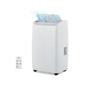 White   14000 BTU Dual Hose Portable Air Conditioner And Heater - Dehumidifier, Fan - For Rooms Up To 700 Sq. Ft - AC Unit (Only cooling) Body Temperature Decreases During Sleep Digital Remote Control