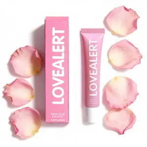 LOVEALERT Fashion Body Adhesive for Clothes – Secure Hold for Strapless Dresses, Low-Cut Tops & Performance Wear, Quick-Dry Formula, 20ml body glue