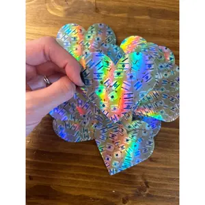 Am Yisrael Chai Heart Holographic Sticker