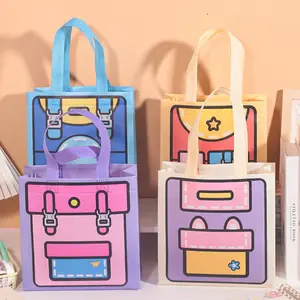 12pcs/24pcs Dabai Color Handbags, Cute Fashion Storage Bags for Back-To-School, Non-Woven Gift Bags for Birthday Parties, Holidays, Christmas, New Year