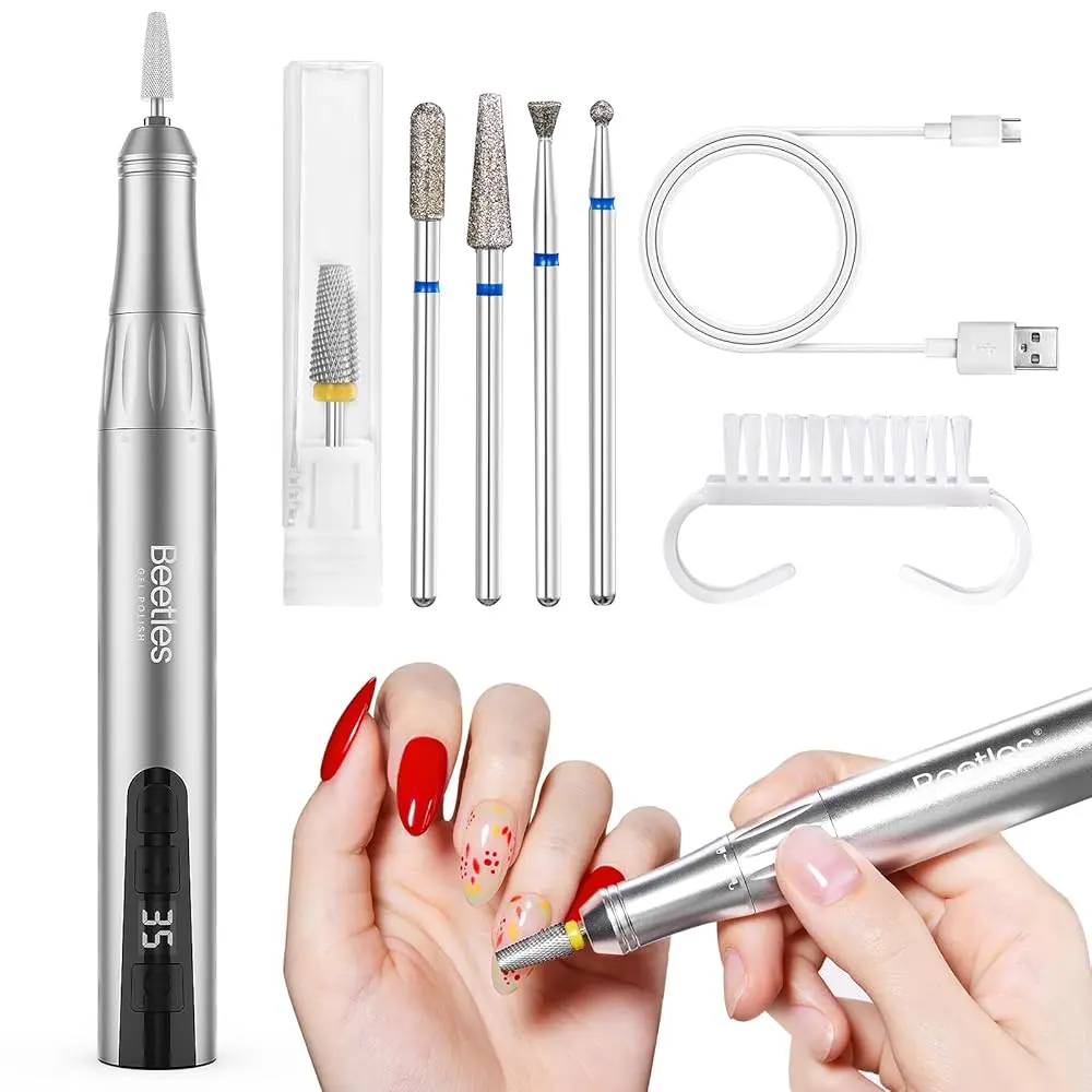 Silver Electric Cordless Nail Drill