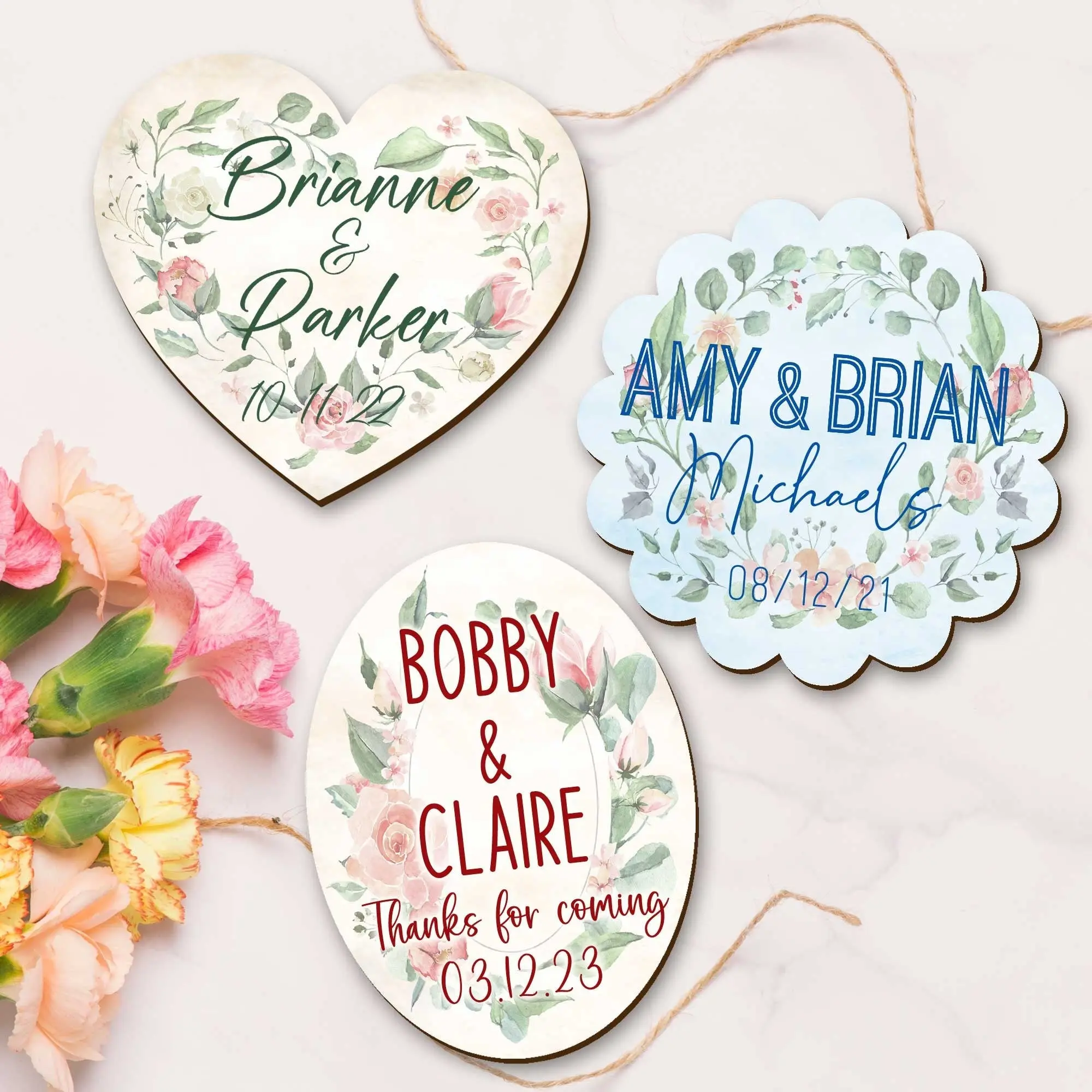 Wedding guest gifts Custom refrigerator magnets Create your own magnet design Engagement Favors Save the Date Bridal shower