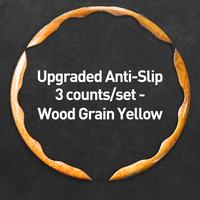 Upgraded Anti-Slip，3 counts/set-Wood Grain Yellow