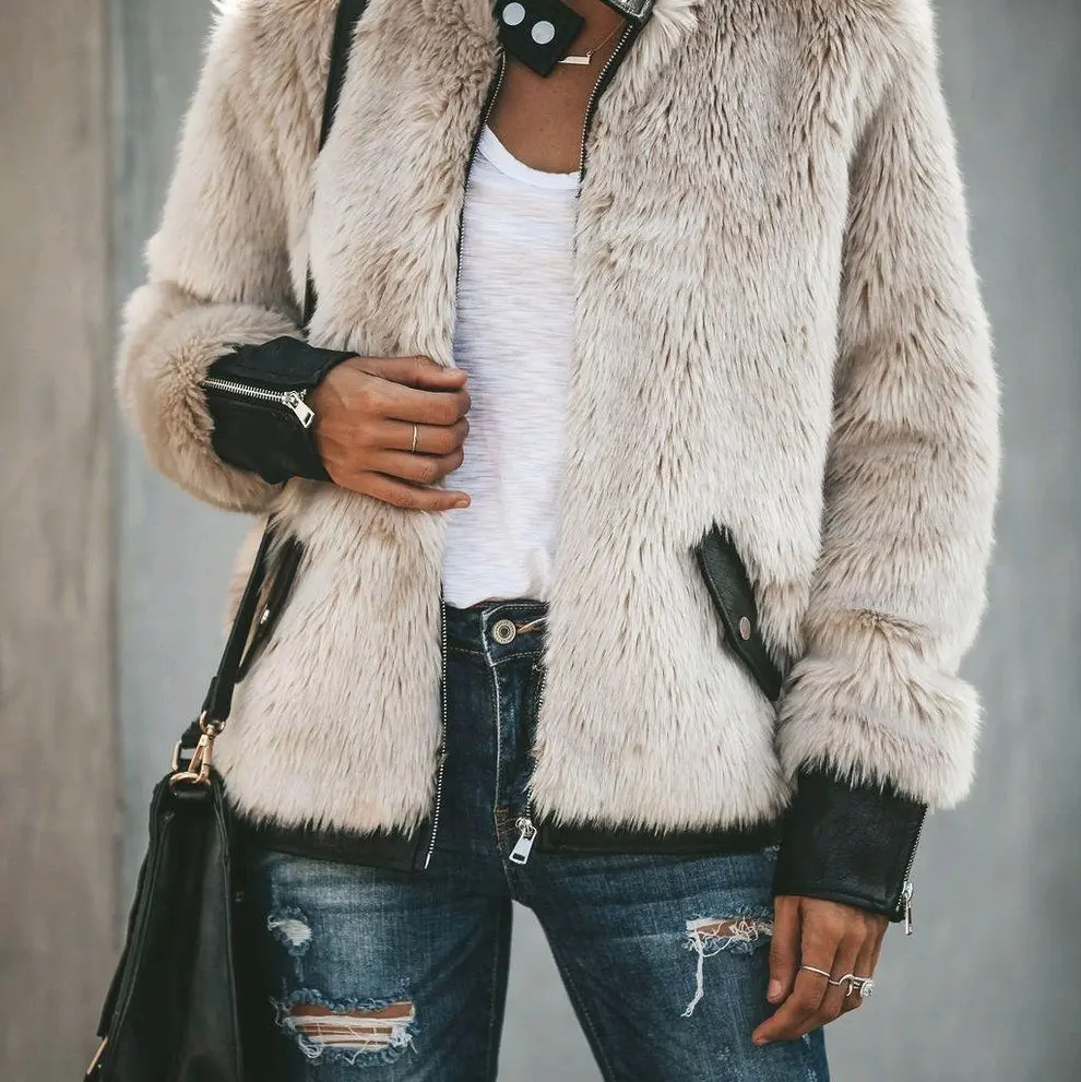 Poison Apple Faux Fur Teddy Bear Jacket