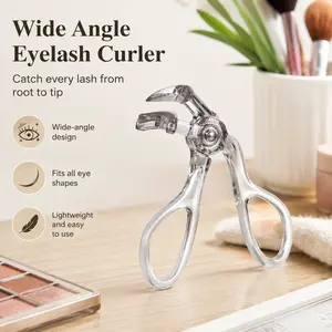 1 Piece, Transparent Wide Angle Eyelash Curler with Comb Teeth, for Daily Eye Makeup Application for Different Eye Shapes