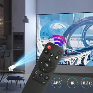 Replacement Remote Control for Mini Projector Compatible with Hy300hy300prohy320minihy320 Mini Projector Easy Operation Design Compact Design for Home Living Room Bedroom Entertainment Devices