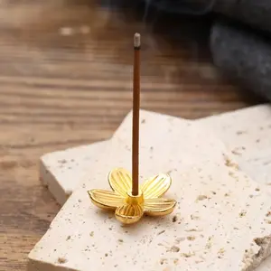 1 Piece Lotus Design Incense Stick Holder, Mini Floral Shaped Incense Burner, Incense Stick Tray for Home Fragrance Decor, Flower
