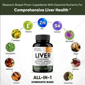 Sandhu's Milk Thistle Liver Care Kapseln 70 Natural Herbal Formula for Liver Health Support 1er Pack Edible Supplement