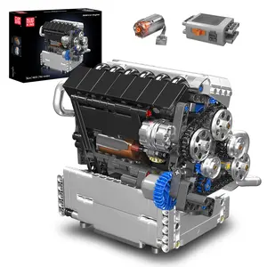 Mould King 10213 Engine That Works Motor Building Block Toy Construction Display 744 Pieces