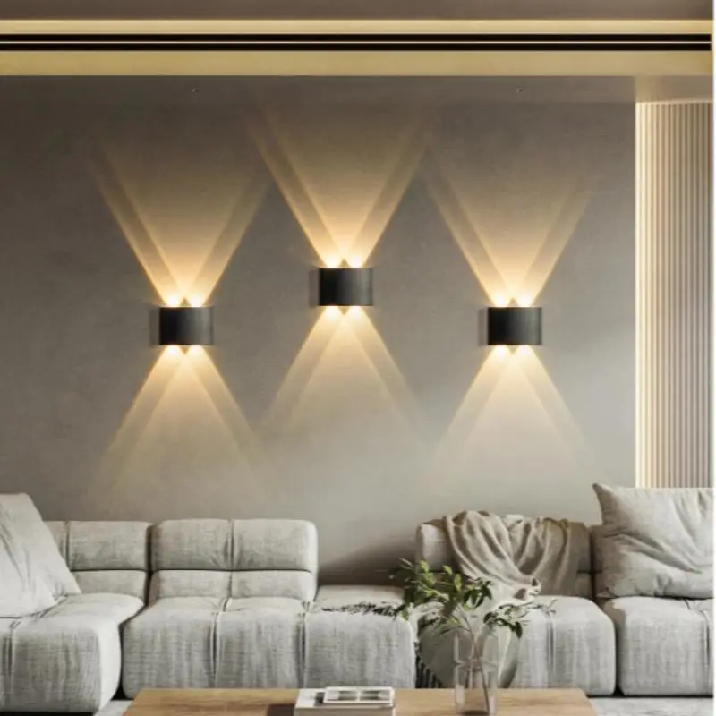 Outdoor Wall Mounted Light, Hard Wired Modern LED Wall Sconce, Wall Lamp for Garden Patio Yard Deck Fence Garage Living Room Decoration