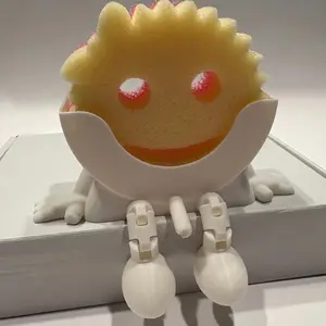 Funny Sponge Stand for Kitchen Sink Hanging Design with Drain Holes Fits Scrub Daddy Cute 3D Printed Holder